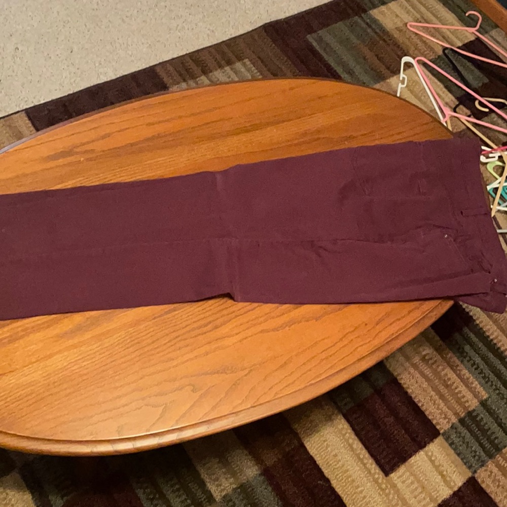 Burgundy jeans